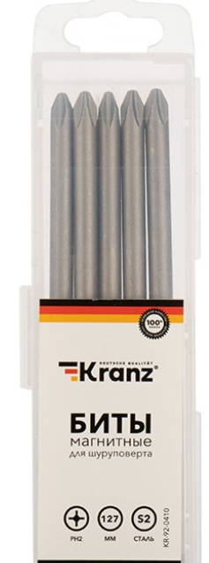 Бита Ph 2х127 мм для шуруповерта (упак. 5 шт.) Kranz KR-92-0410 (кратно 5)